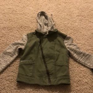 Army Green sweater jacket